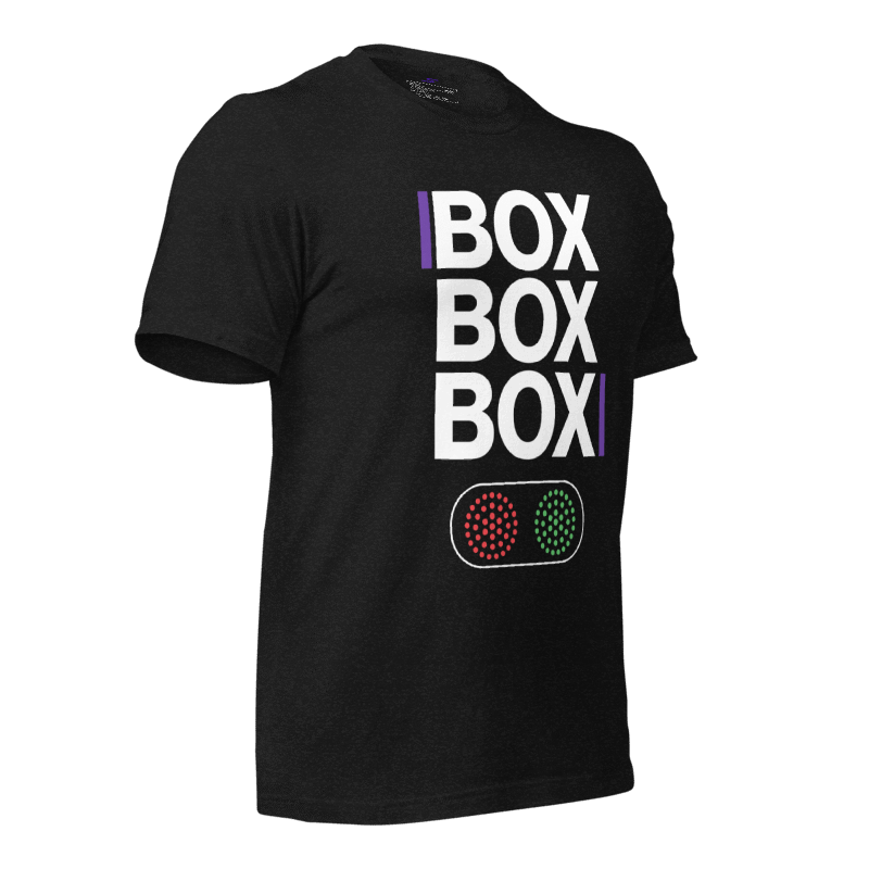 BOX BOX BOX T-shirt - Purple Sector Apparel